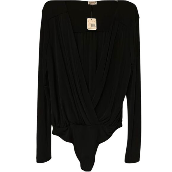 Free People NWT Turnt Bodysuit in Black Size Large - Picture 9 of 10